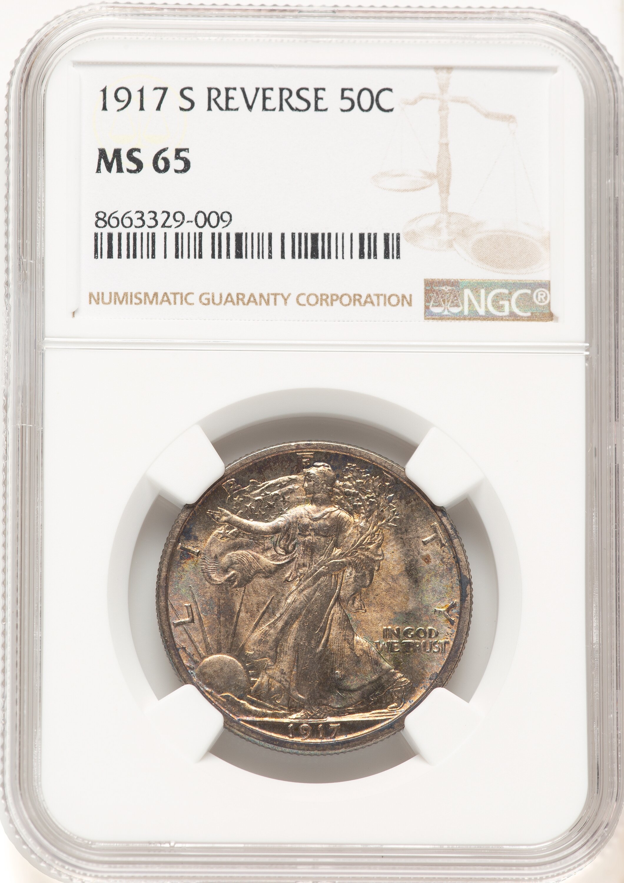1917-S 50C REVERSE 65 NGC
