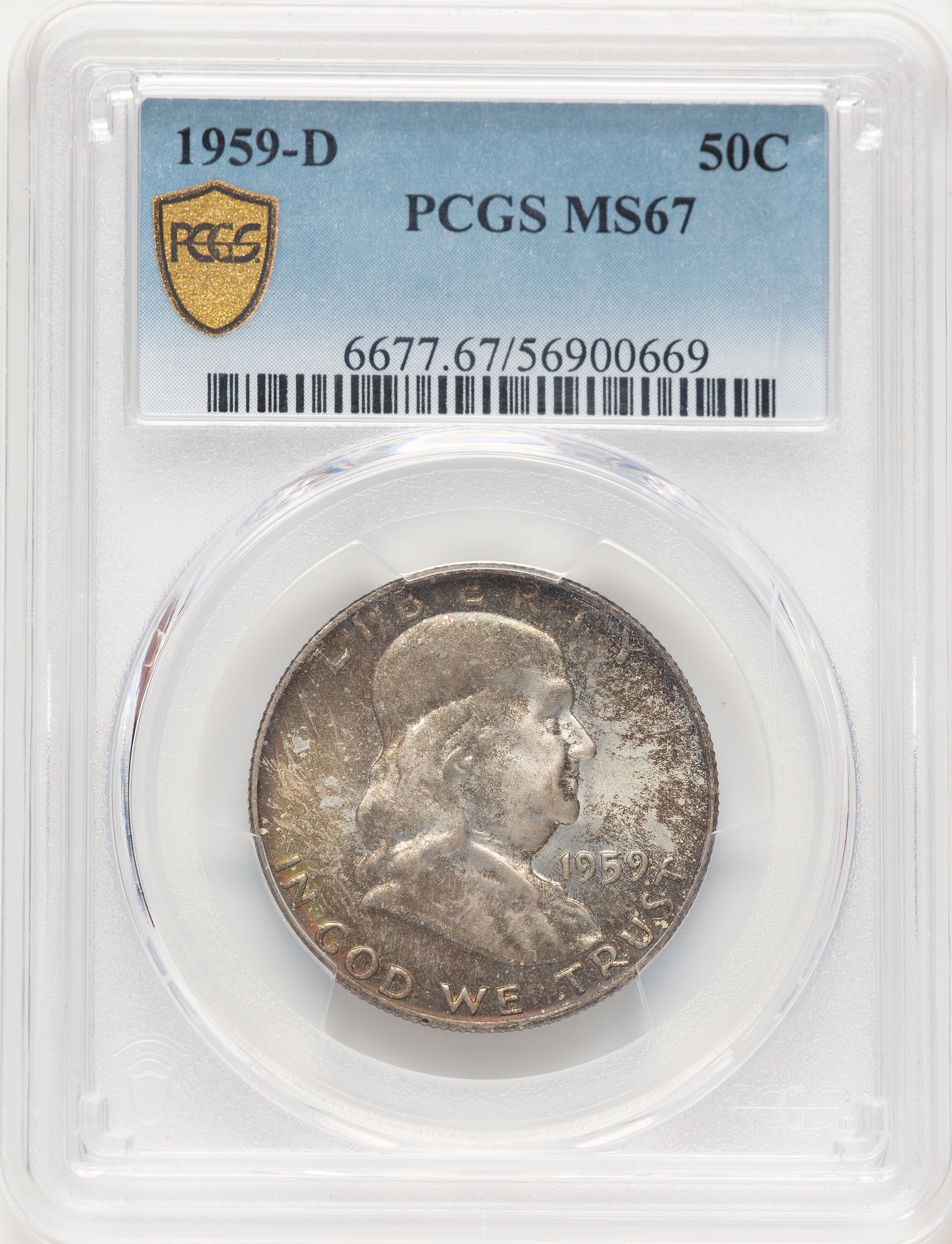 1959-D 50C PCGS Secure 67 PCGS