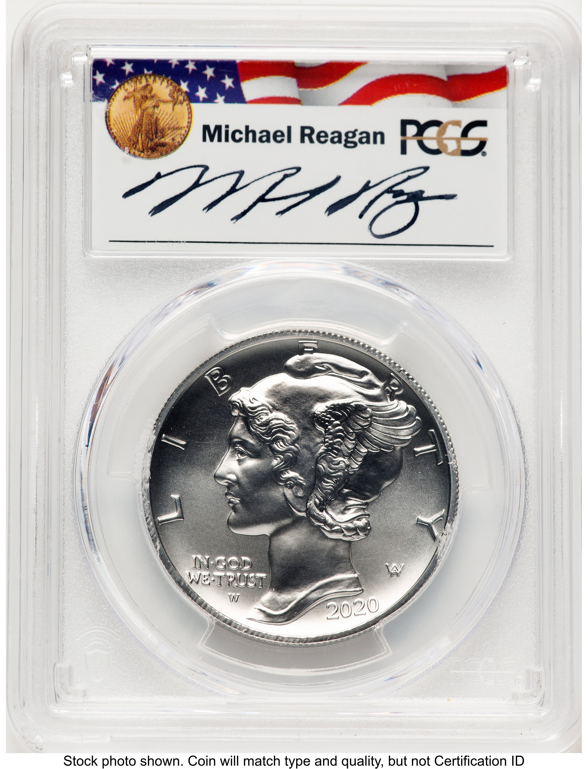 2020-W Palladium Eagle 1 oz Burnished FDI Reagan Legacy Series Michael Reagan 70 PCGS