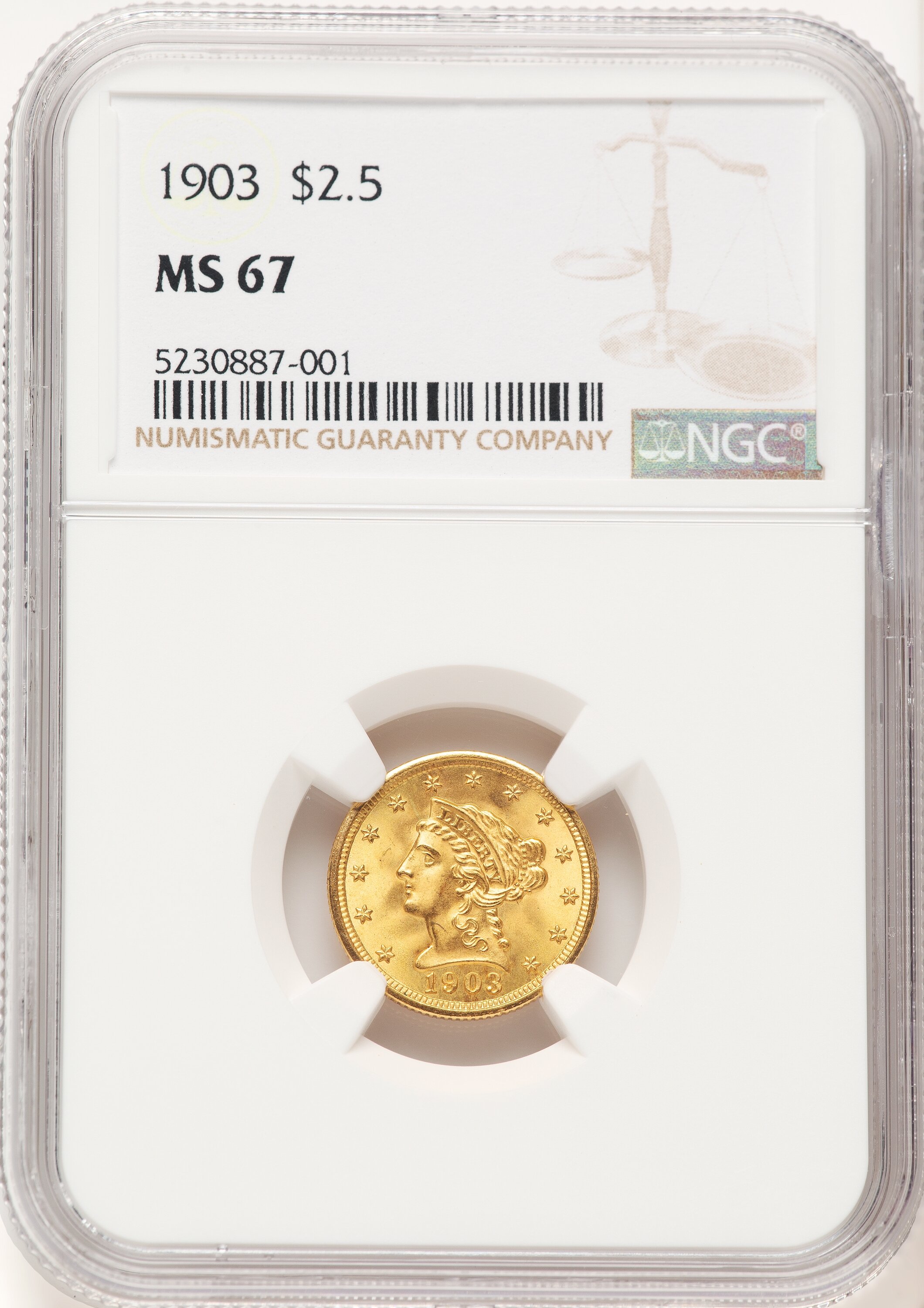 1903 $2 1/2 67 NGC