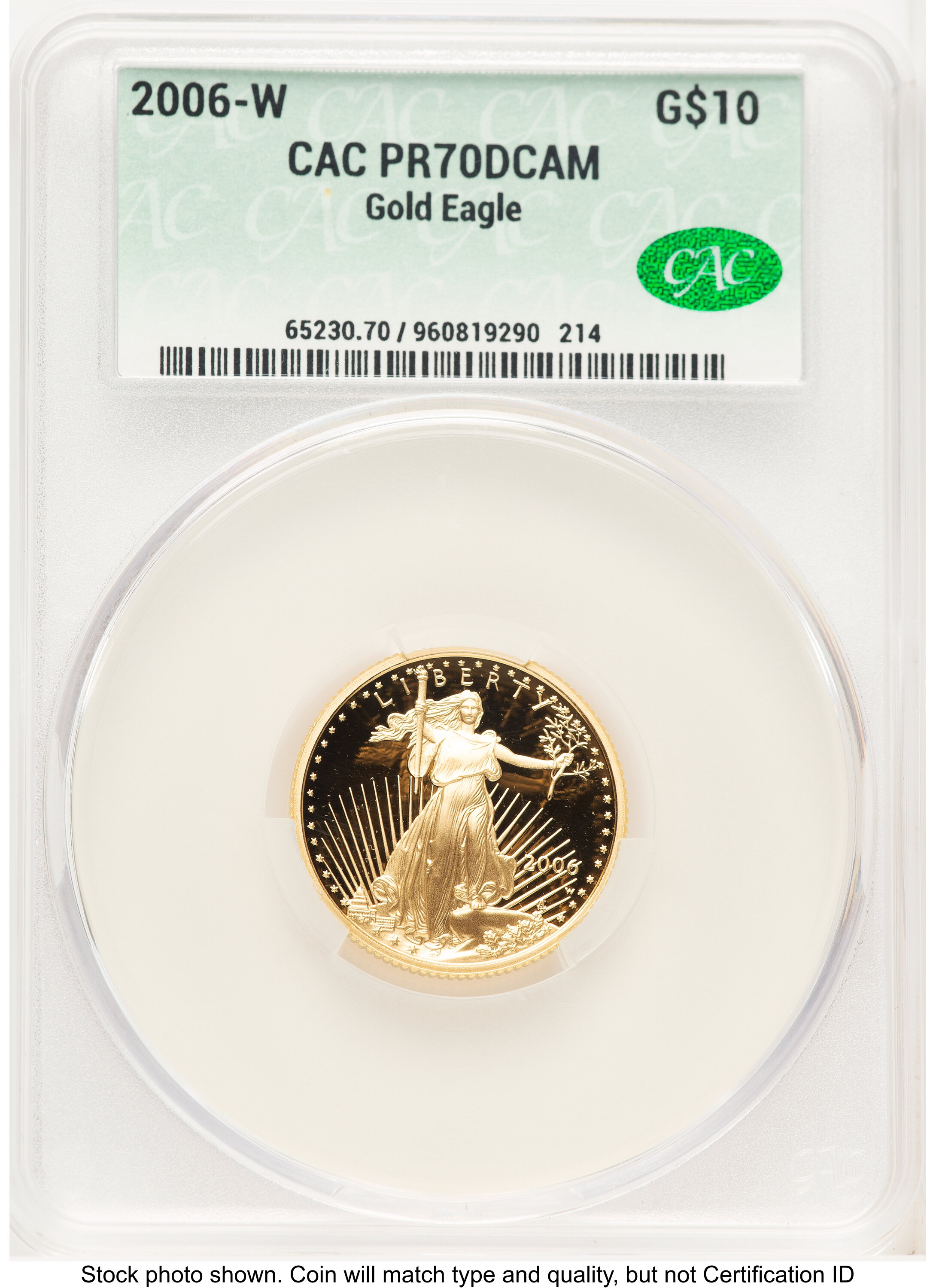 2006-W Proof Gold Eagle 1/4 oz Non Designation 70 CACG