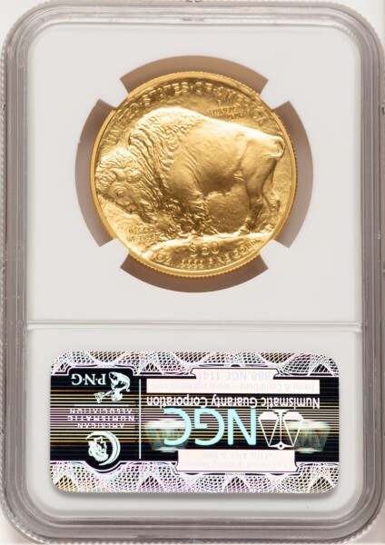 2008-W Burnished Gold Buffalo 1 oz Brown Label 70 NGC