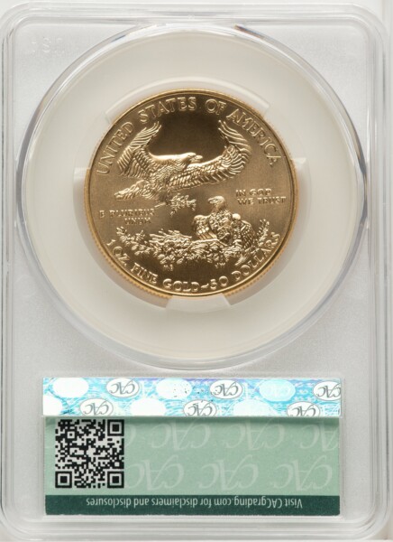 2017-W Burnished Gold Eagle 1 oz First Delivery 70 CACG