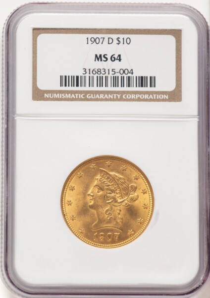 1907-S $10 64 NGC