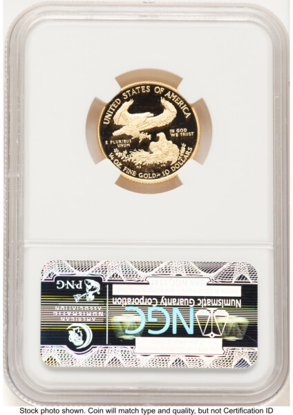 2010-W Proof Gold Eagle 1/4 oz ER Blue 70 NGC