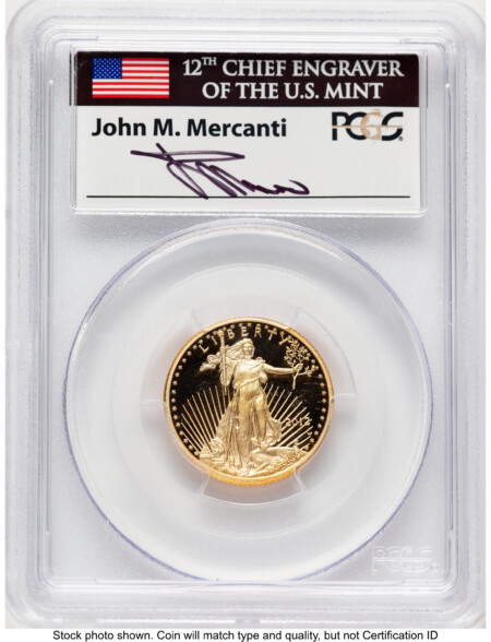2012-W Proof Gold Eagle 1/4 oz FS John Mercanti 70 PCGS