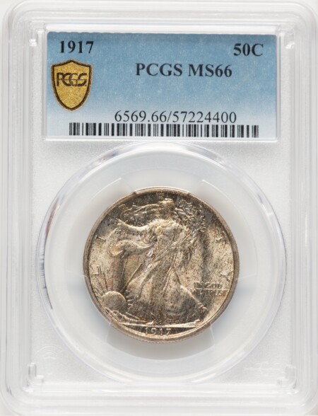 1917 50C PCGS Secure 66 PCGS