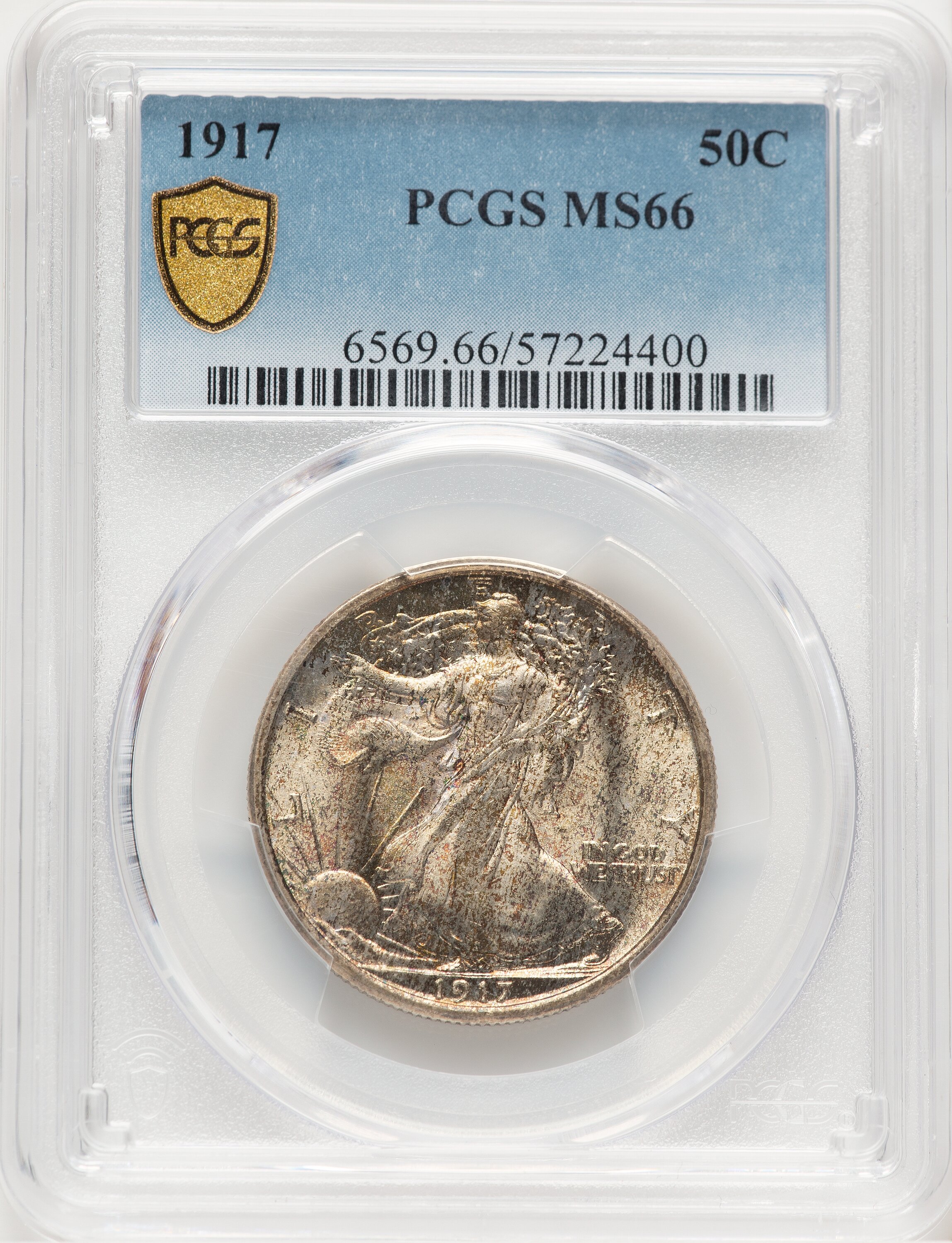 1917 50C PCGS Secure 66 PCGS