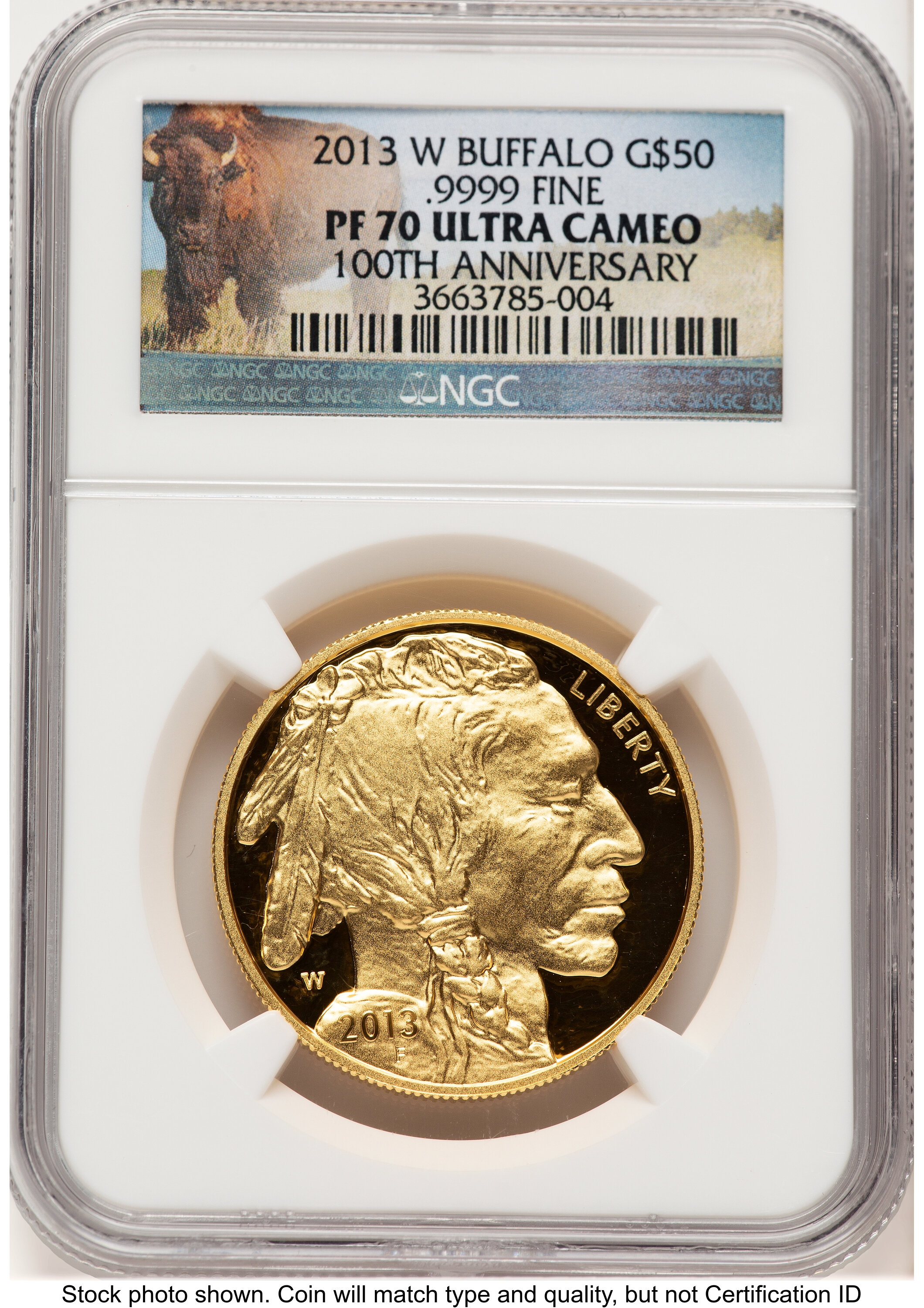 2013-W Proof Gold Buffalo 1 oz Bison Label 70 NGC