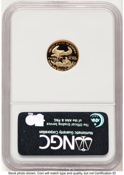 2007-W Proof Gold Eagle 1/10 oz ER Blue 70 NGC