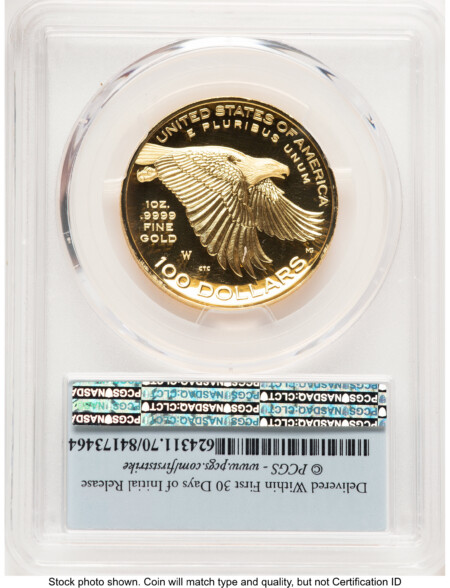 2017-W G$100 American Liberty High Relief, DC FS Flag 70 PCGS