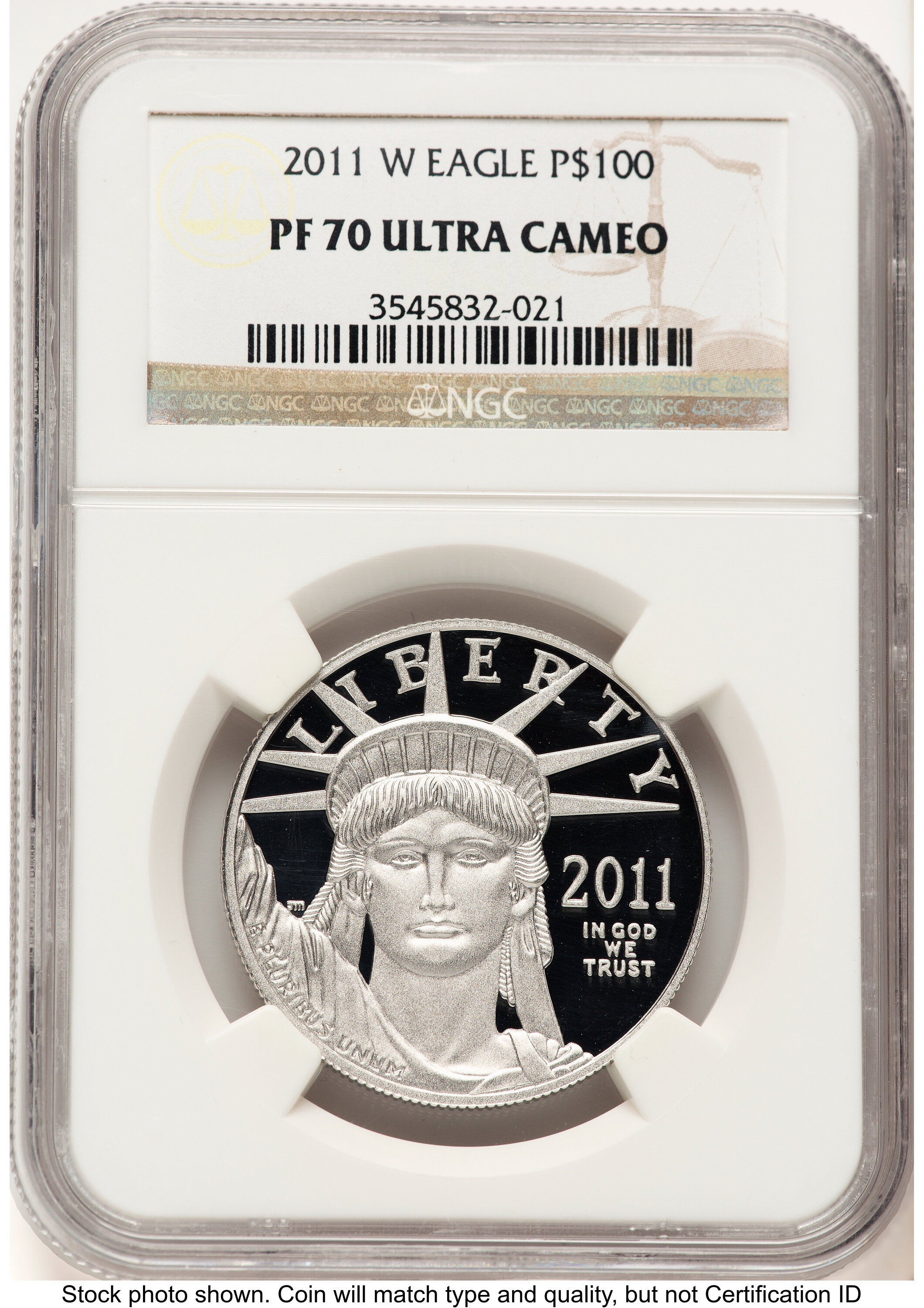 2011-W Proof Platinum Eagle 1 oz Brown Label 70 NGC