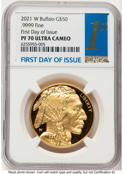 2021-W Proof Gold Buffalo 1 oz FDI 1ST 70 NGC