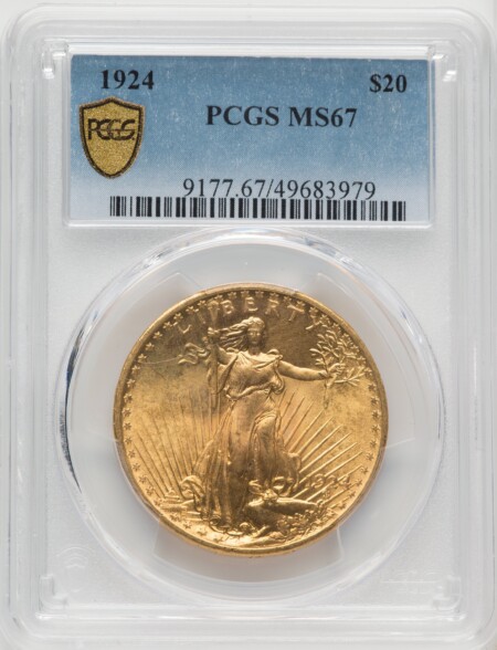 1924 $20 Saint PCGS Secure 67 PCGS