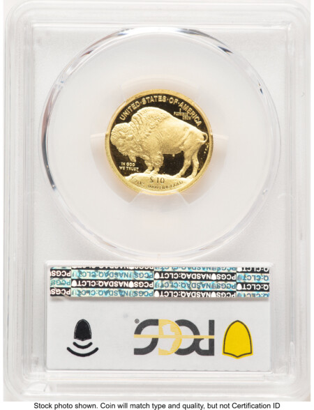 2008-W Proof Gold Buffalo 1/4 oz Blue Gradient 70 PCGS