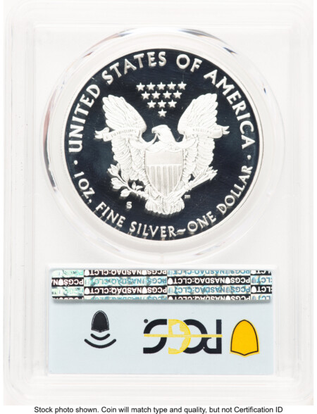 2020-S Proof Silver Eagle 1 oz FDI Flag 70 PCGS