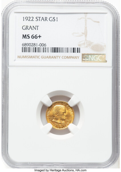 1922 G$1 Grant, With Star NGC Plus 66 NGC