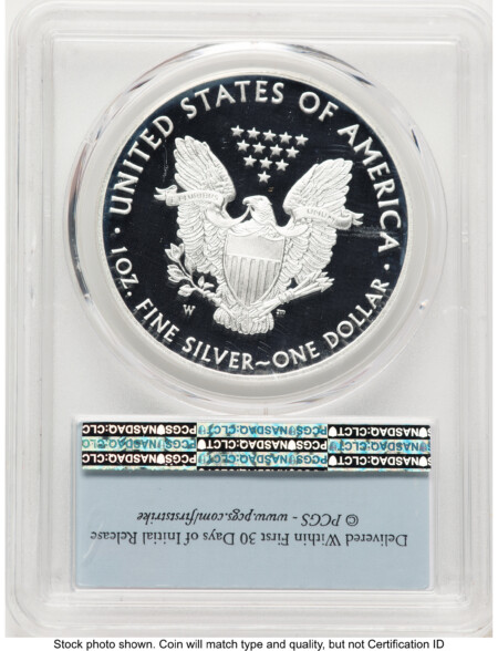 2017-W Proof Silver Eagle 1 oz FDI FS Flag 70 PCGS