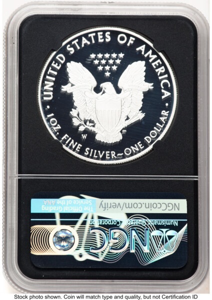 2020-W Proof Silver Eagle 1 oz FDI John Mercanti Blk Core 70 NGC