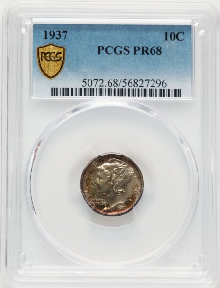 1937 10C PCGS Secure 68 PCGS