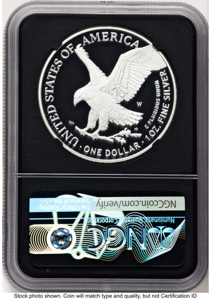 2021-W TY2 Proof Silver Eagle 1 oz ER John Boehner Blk Core 70 NGC