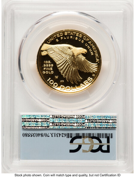 2017-W G$100 American Liberty High Relief, DC FDI Flag 70 PCGS
