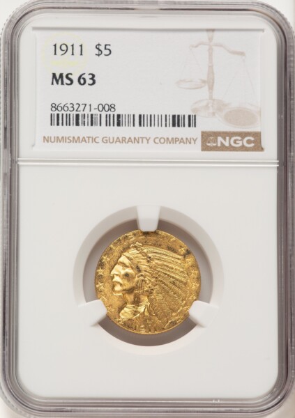 1911 $5 63 NGC