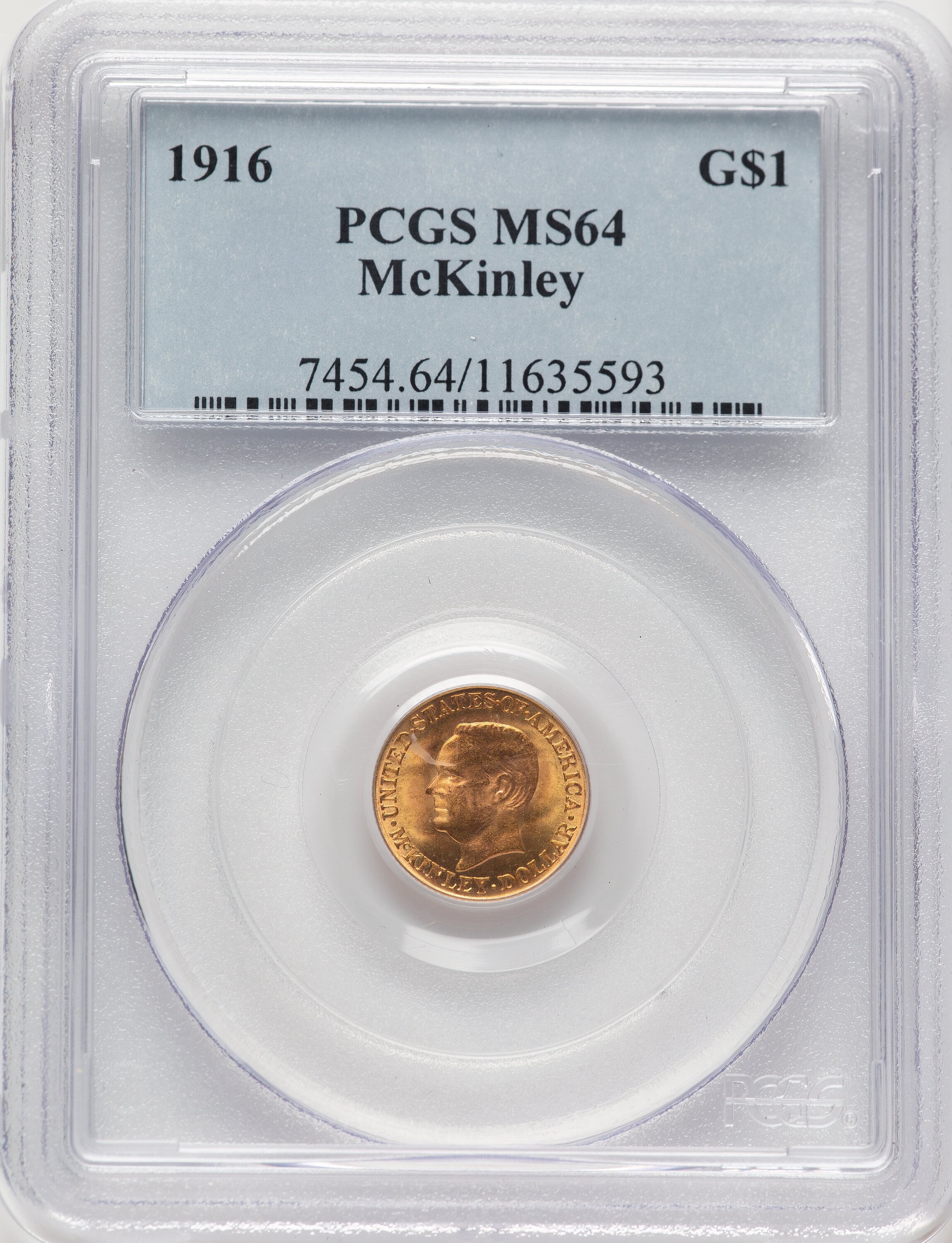 1916 G$1 McKinley 64 PCGS