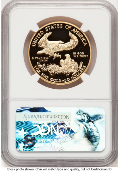 2017-W Proof Gold Eagle 1 oz Ed Moy 70 NGC
