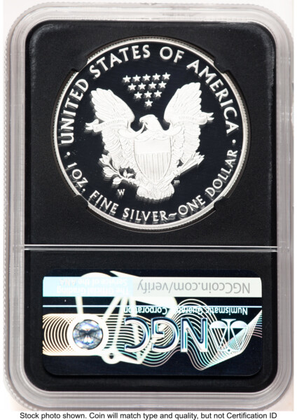 2020-W Proof Silver Eagle 1 oz John Mercanti Blk Core 70 NGC