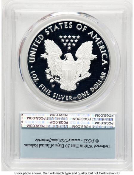 2019-W Proof Silver Eagle 1 oz FS Flag 70 PCGS