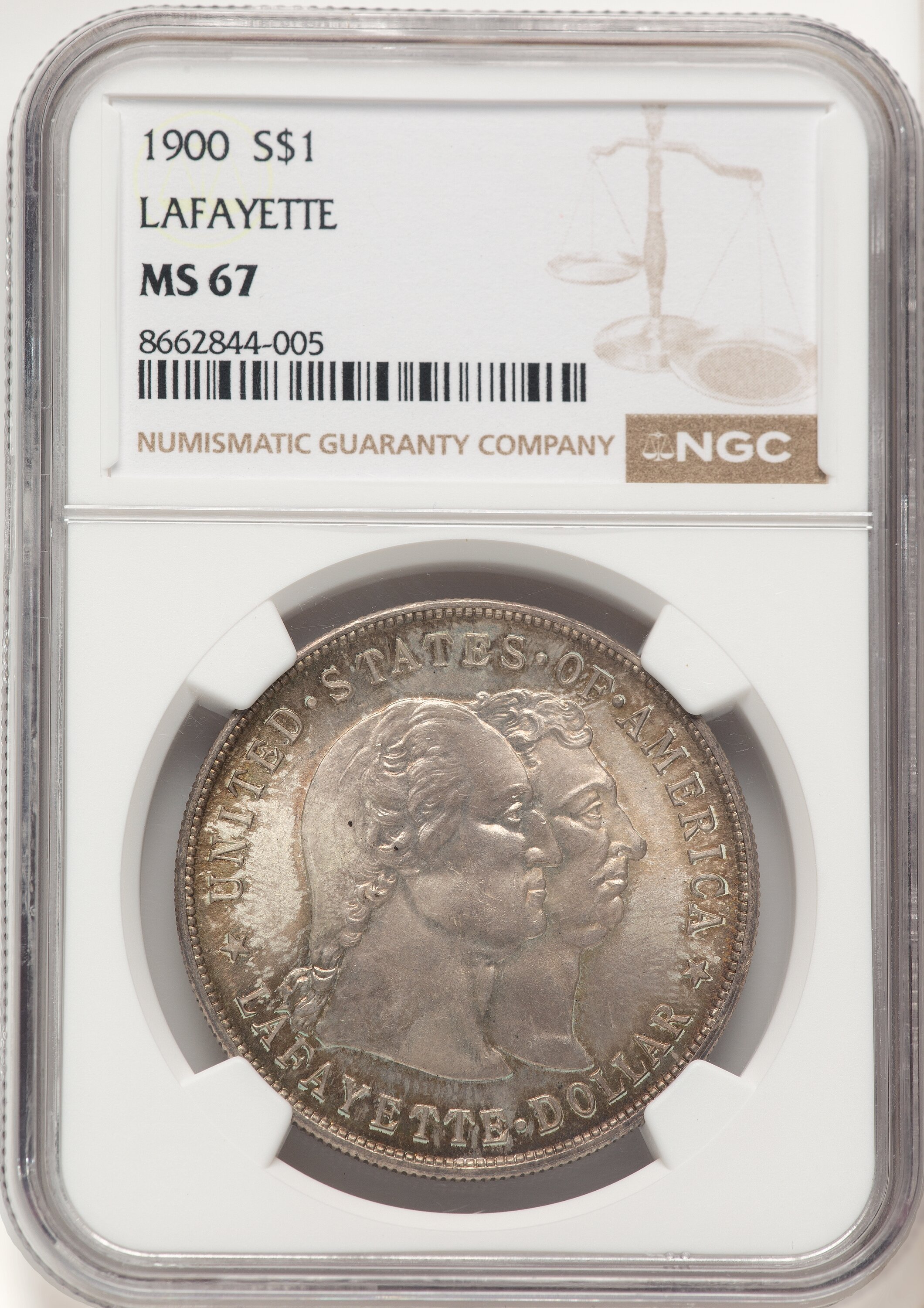 1900  Lafayette Dollar, MS 67 NGC