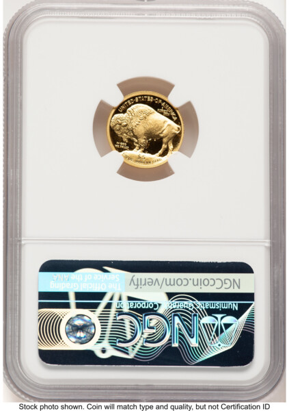 2008-W Proof Gold Buffalo 1/10 oz Mike Castle 70 NGC