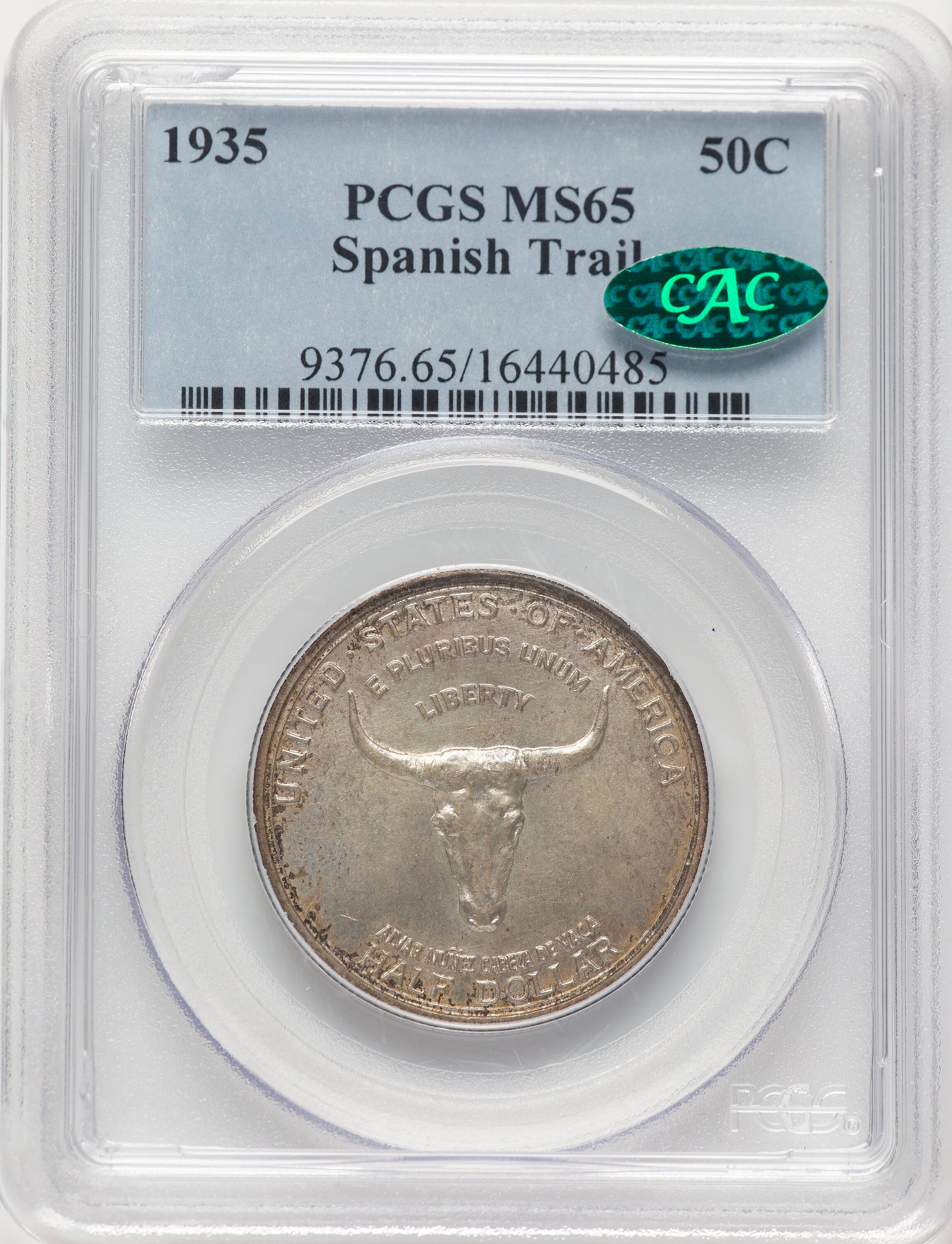 1935 50C Spanish Trail, MS CAC 65 PCGS