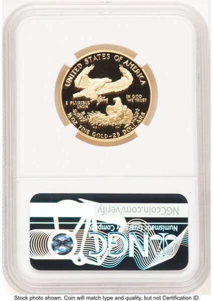 1987-P Proof Gold Eagle 1/2 oz Brown Label 70 NGC