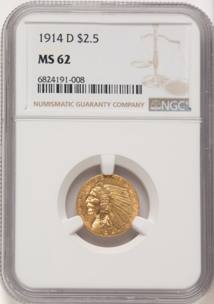 1914-D $2 1/2 62 NGC