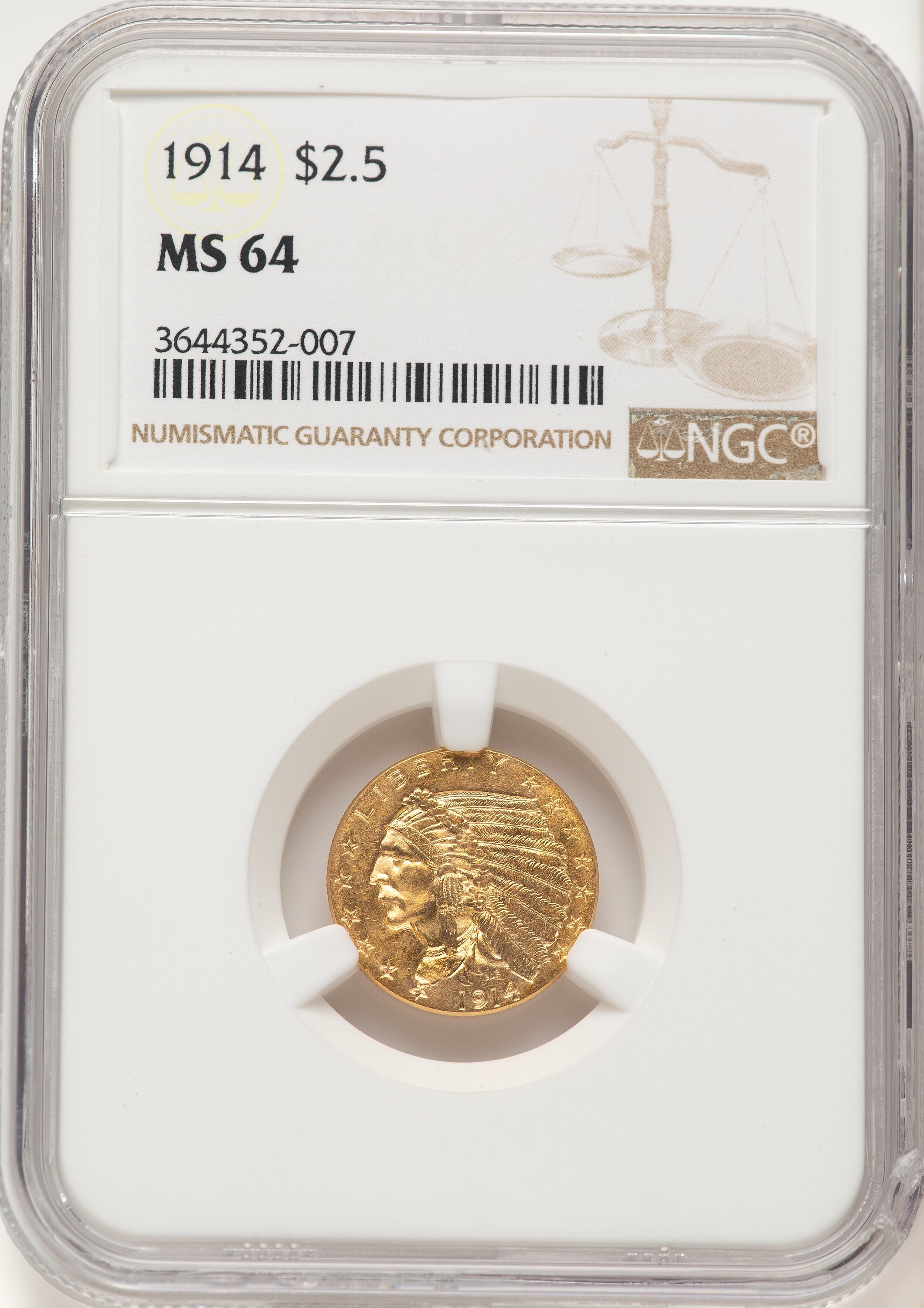 1914 $2 1/2 64 NGC