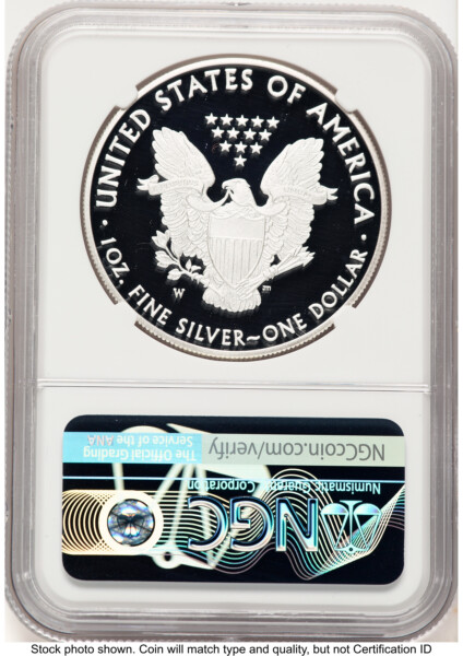 2018-W Proof Silver Eagle 1 oz Ed Moy 70 NGC