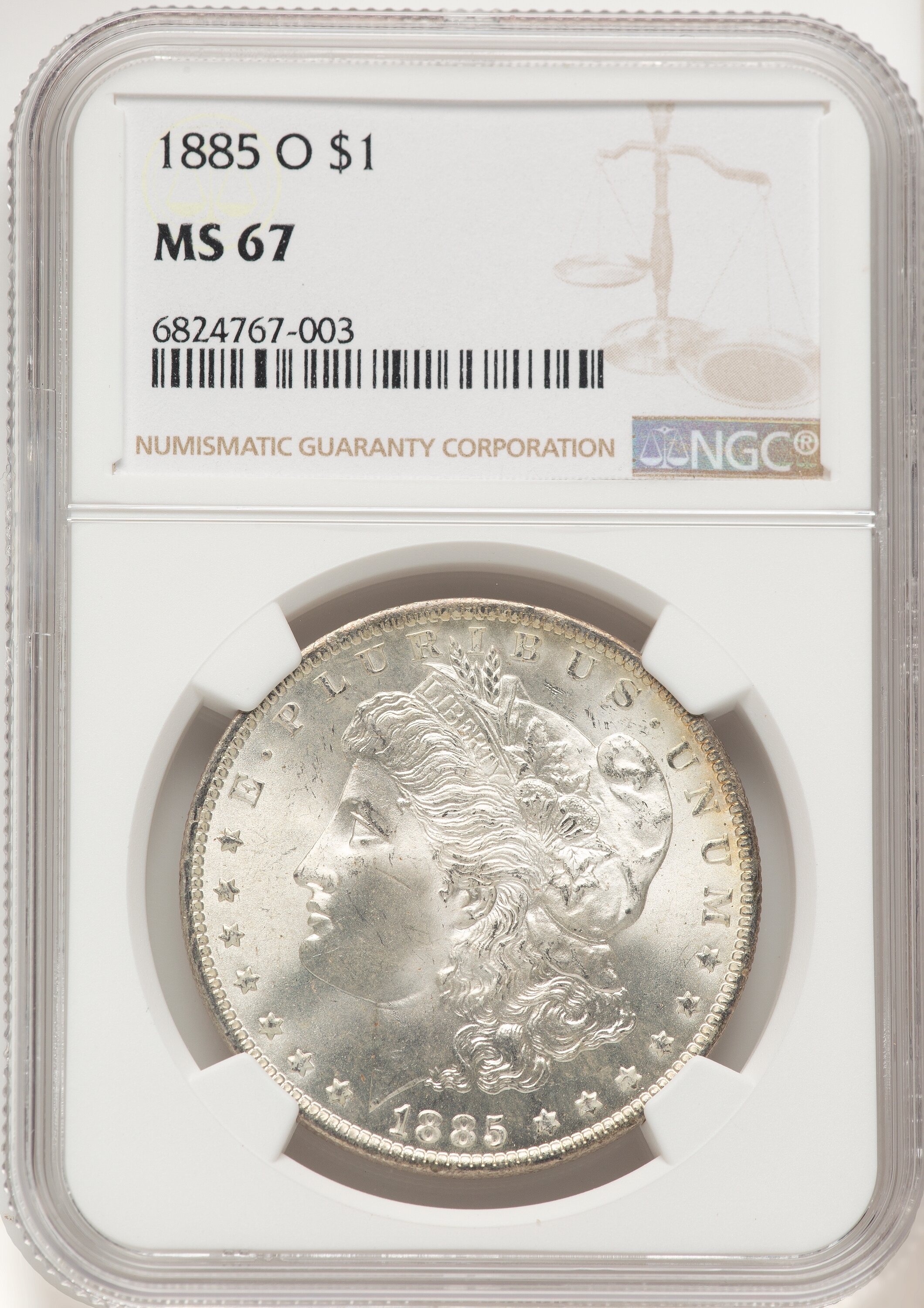 1885-O S$1 67 NGC