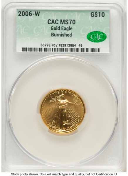 2006-W Burnished Gold Eagle 1/4 oz Non Designation 70 CACG