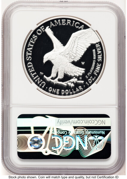 2021-W TY2 Proof Silver Eagle 1 oz 2022 US Mint DC Releases Kenneth Bressett Red Book 70 NGC