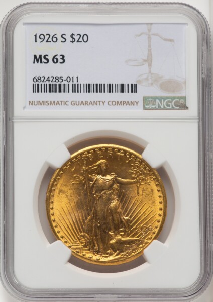 1926-S $20 63 NGC