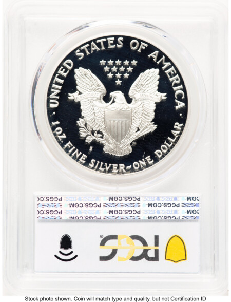 1991-S Proof Silver Eagle 1 oz Blue Gradient 70 PCGS