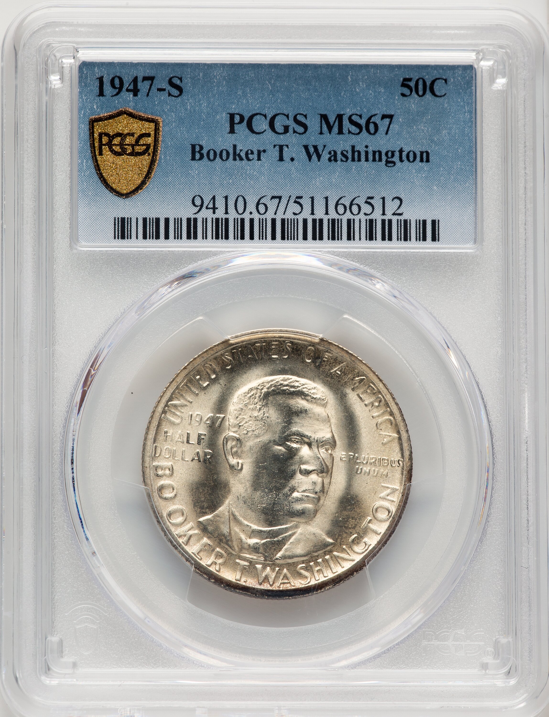 1947-S 50C Booker T. Washington, MS PCGS Secure 67 PCGS