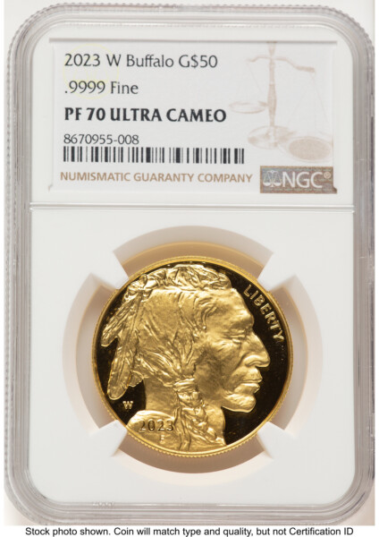 2023-W Proof Gold Buffalo 1 oz Brown Label 70 NGC
