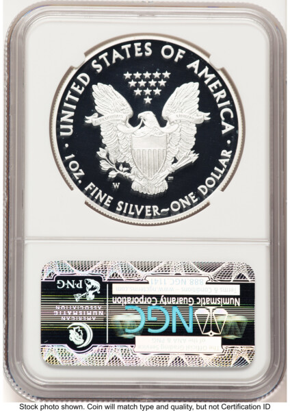 2014-W Proof Silver Eagle 1 oz ER Blue 70 NGC