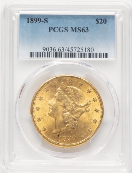 1899-S $20 63 PCGS