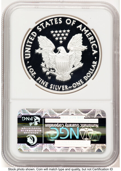 2013-W Proof Silver Eagle 1 oz ER West Point Star Label 70 NGC