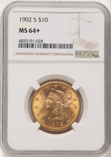 1902-S $10 NGC Plus 64 NGC