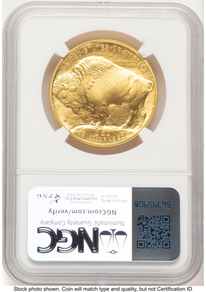 2008-W Burnished Gold Buffalo 1 oz Red Book 70 NGC